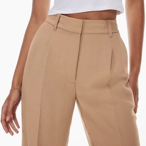 Aritzia Wilfred Effortless Pants Gold Camel